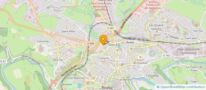 localisation de l'entreprise REGIE DE TERRITOIRE PROGRESS à RODEZ