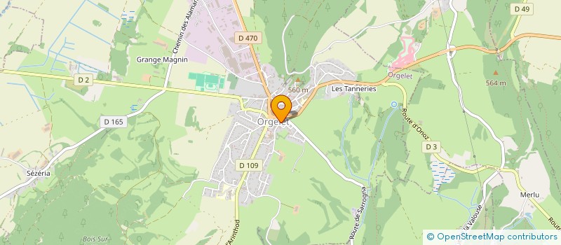 localisation de l'entreprise REGIE DE VOUGLANS à ORGELET