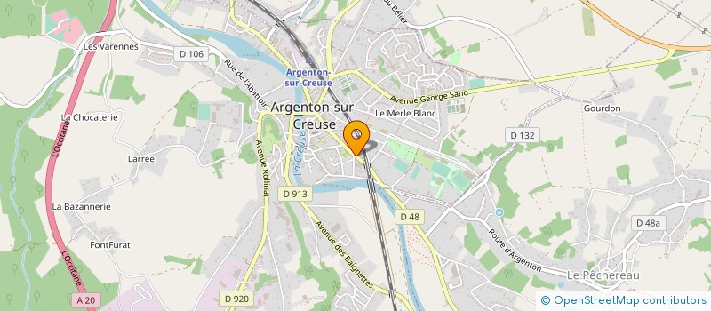 localisation de l'entreprise REGIE DES EAUX DE LA GRAVE - SERVICE DE L'ASSAINISSEMENT COLLECTIF à ARGENTON-SUR-CREUSE