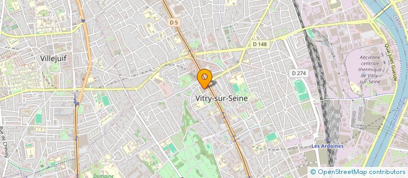 localisation de l'entreprise REGIE DES EAUX DE LA SEINE ET DE LA BIEVRE  VITRY-SUR-SEINE