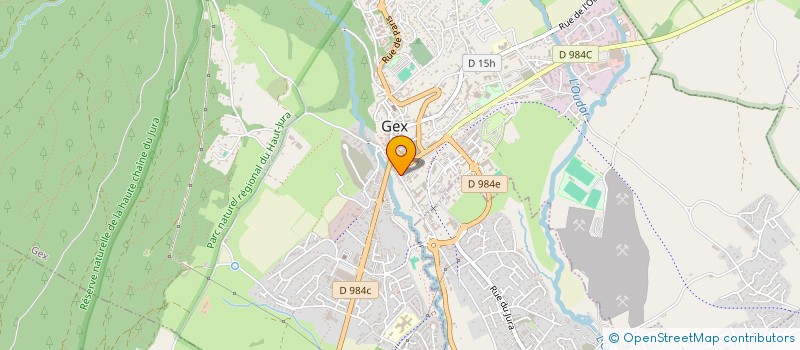 localisation de l'entreprise REGIE DES EAUX GESSIENNES  GEX