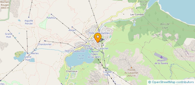 localisation de l'entreprise REGIE DES PISTES DE TIGNES à TIGNES