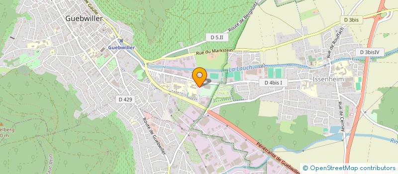 localisation de l'entreprise REGIE DU CENTRE AQUATIQUE INTERCOMMUNAL DE LA COMMUNAUTE DE COMMUNES DE LA REGION DE GUEBWILLER  GUEBWILLER