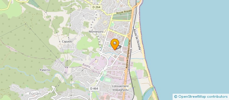 localisation de l'entreprise REGIE DU SERVICE PUBLIC D'EAU POTABLE ET DU SERVICE PUBLIC D'ASSAINISSEMENT COLLECTIF ET NON COLLECTIF DE LA CAB  BASTIA