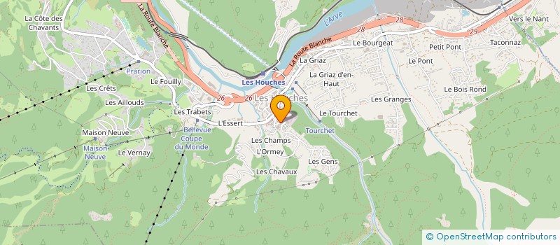 localisation de l'entreprise REGIE ELECTRIQUE DES HOUCHES  LES HOUCHES