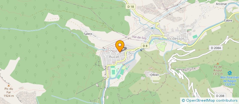 localisation de l'entreprise REGIE EXPLOIT MONTCALM ACCUEIL LOISIRS à AUZAT
