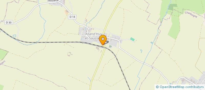 localisation de l'entreprise REGIE IMPRIM' à ALLAND'HUY ET SAUSSEUIL