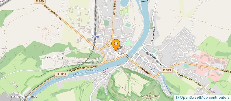 localisation de l'entreprise REGIE INTERCOMMUNALE DE L'ASSAINISSEMENT  GIVET