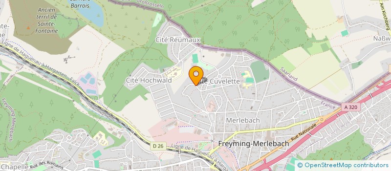 localisation de l'entreprise REGIE INTERCOMMUNALE DE PRODUCTION D ENERGIES RENOUVELABLES  FREYMING-MERLEBACH