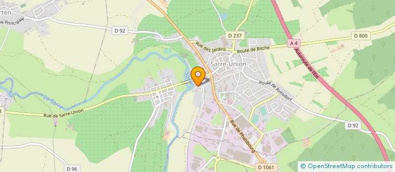 localisation de l'entreprise REGIE MUNICIPALE D'ELECTRICITE DE SARRE-UNION  SARRE-UNION