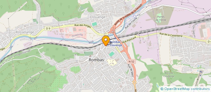 localisation de l'entreprise REGIE MUNICIPALE D'EXPLOITATION DE RESEAU DE CHALEUR DE ROMBAS  ROMBAS