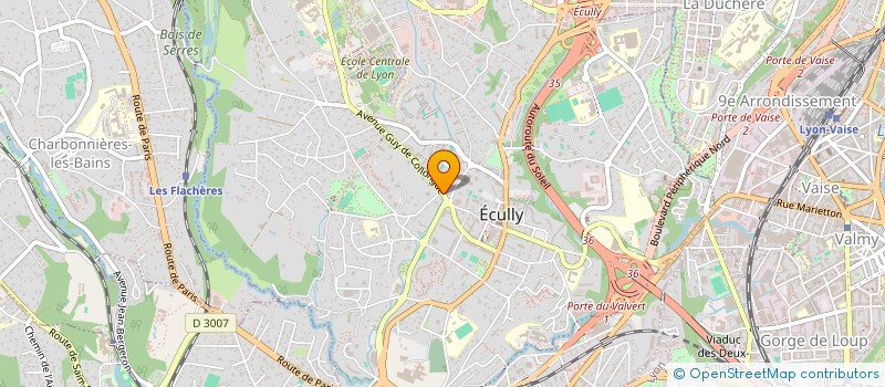 localisation de l'entreprise REGIE OUEST LYONNAIS  ECULLY