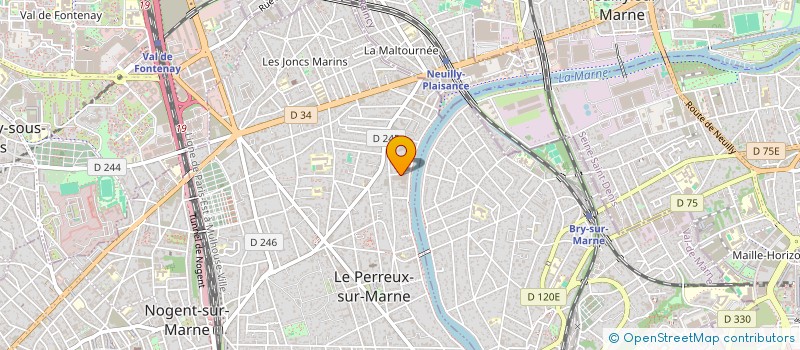 localisation de l'entreprise REGIE PERSONNALISEE DU CENTRE DES BORDS DE MARNE à LE PERREUX-SUR-MARNE