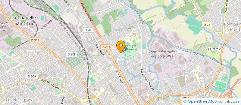 localisation de l'entreprise REGIE PERSONNALISEE DU SYNDICAT DEPARTEMENTAL D ENERGIE DE L AUBE  TROYES