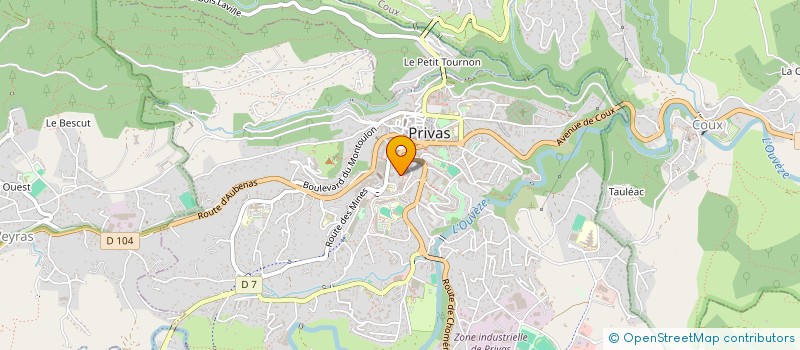 localisation de l'entreprise REGIE PERSONNALISEE GEST THEATRE PRIVAS  PRIVAS