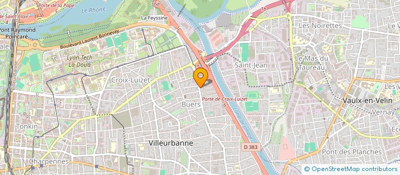 localisation de l'entreprise REGIE QUARTIER BUERS STJEAN VILLEURBANNE à VILLEURBANNE