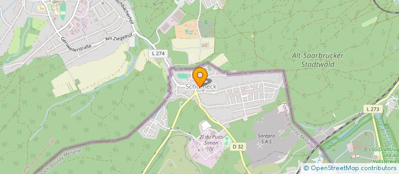 localisation de l'entreprise REGIE TELEDISTRIBUTION SCHOENECK à SCHŒNECK