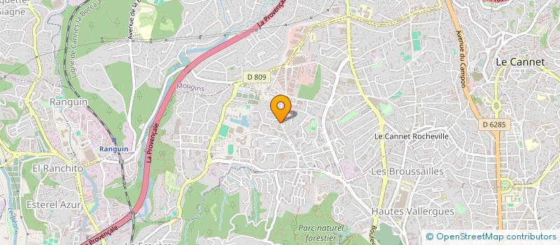localisation de l'entreprise REGIE TELEMATIQUE ANTIPOLIS à LE CANNET