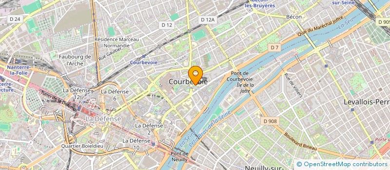 localisation de l'entreprise REGIE VACANCES ANIMATION LOISIRS à COURBEVOIE