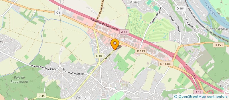 localisation de l'entreprise REGINA  ORGEVAL