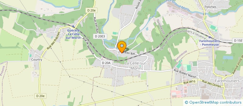 localisation de l'entreprise REGINA CAELI à LA CELLE-SUR-MORIN