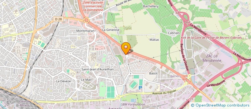 localisation de l'entreprise REGINE à BEZIERS