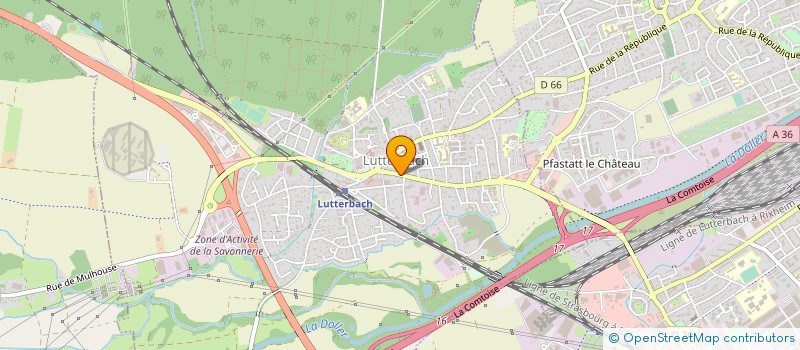 localisation de l'entreprise REGIO COMMUNICATION  LUTTERBACH