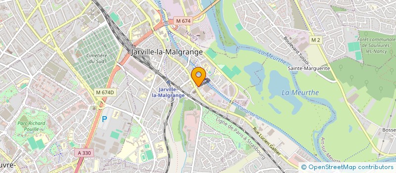 localisation de l'entreprise REGION SYND TRANSPORT ROUTIER  JARVILLE LA MALGRANGE