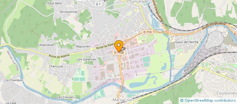 localisation de l'entreprise REGIPLAST à MARSAC-SUR-L'ISLE