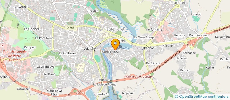 localisation de l'entreprise REGIS à AURAY