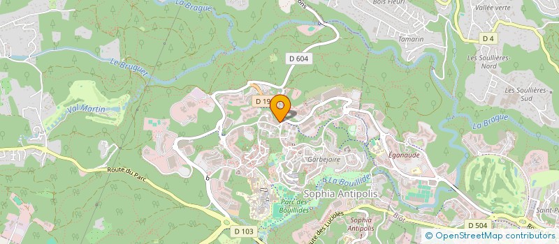 localisation de l'entreprise REGIS ADMIN à VALBONNE