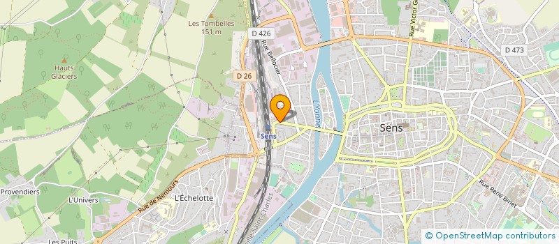 localisation de l'entreprise REGISTRE DES SOCIETES ET INDIVIDUELS à SENS