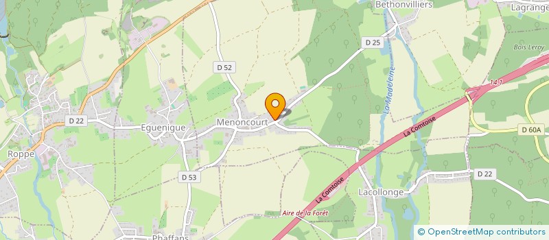 localisation de l'entreprise REGLISSE ET PLUME à MENONCOURT