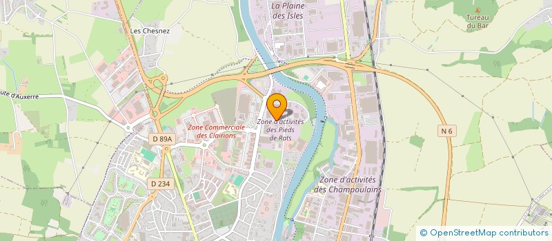 localisation de l'entreprise REGNIER INDUSTRIES à AUXERRE