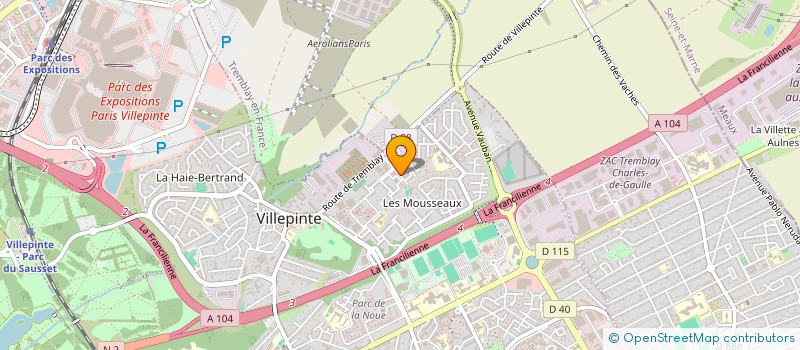 localisation de l'entreprise REGROUP AUTO CONTROLE à VILLEPINTE