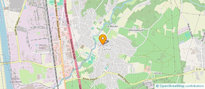 localisation de l'entreprise REGROUP INTERCULT JEUNES ROUSSILONNAIS  SALAISE-SUR-SANNE