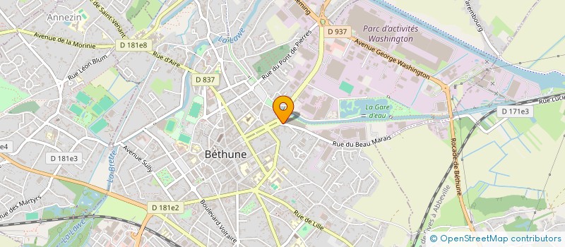 localisation de l'entreprise REGROUPEMENT DISTRIBUTION COMMERCIALES à BETHUNE