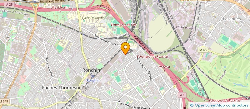 localisation de l'entreprise REGULATION & SERVICES  RONCHIN