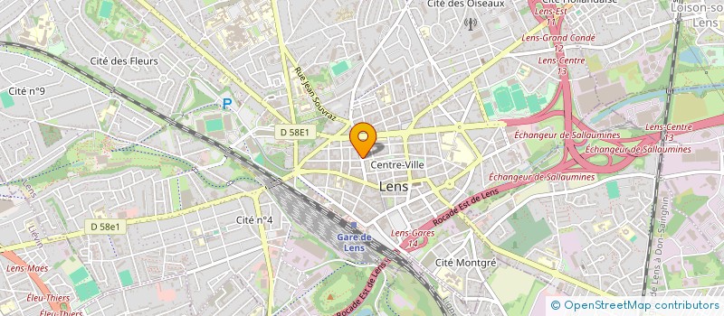 localisation de l'entreprise REHA-TOP-TOITURIER à LENS