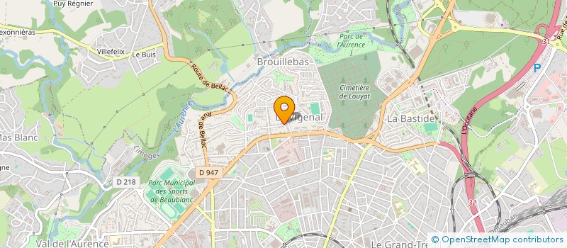 localisation de l'entreprise REHABAT à LIMOGES