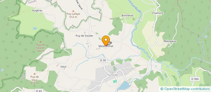 localisation de l'entreprise REILHAC ENERGIE à SUSSAC