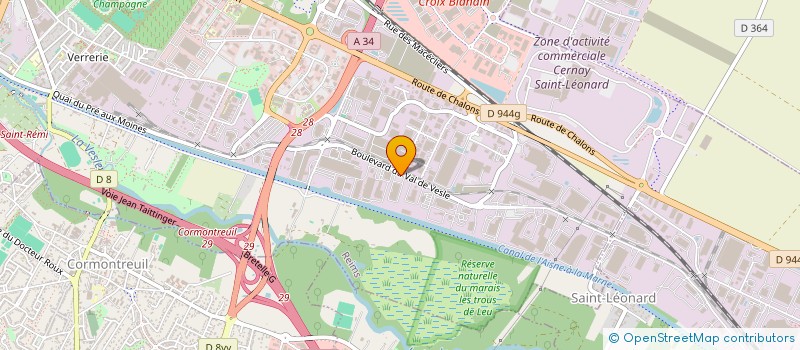 localisation de l'entreprise REIMS 07  REIMS