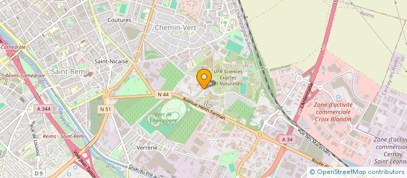 localisation de l'entreprise REIMS AU COEUR  REIMS