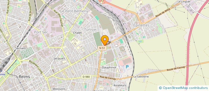 localisation de l'entreprise REIMS AVENUE, JEAN JAURES, QUARTIER EN EBULLITION  REIMS