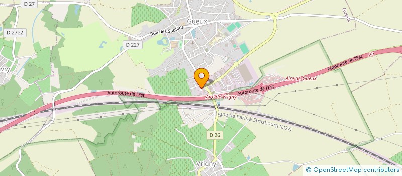 localisation de l'entreprise REIMS CHAUFFAGE à GUEUX