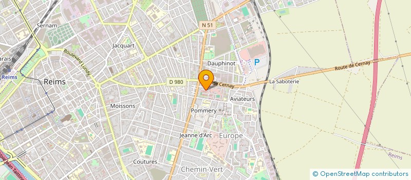 localisation de l'entreprise REIMS METROPOLE TEQBALL  REIMS