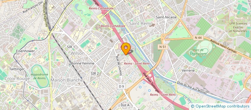 localisation de l'entreprise REIMS TP  REIMS