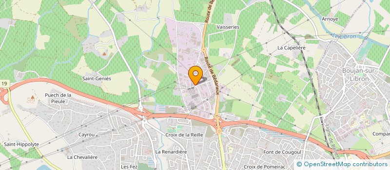 localisation de l'entreprise REINAUDO CARRELAGES à BEZIERS