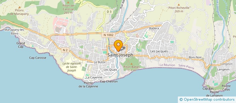 localisation de l'entreprise REINE COIFFURE à SAINT-JOSEPH