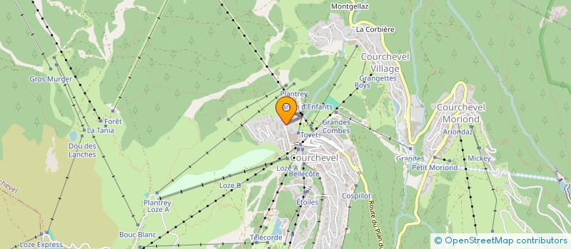 localisation de l'entreprise REINE DES NEIGES à COURCHEVEL